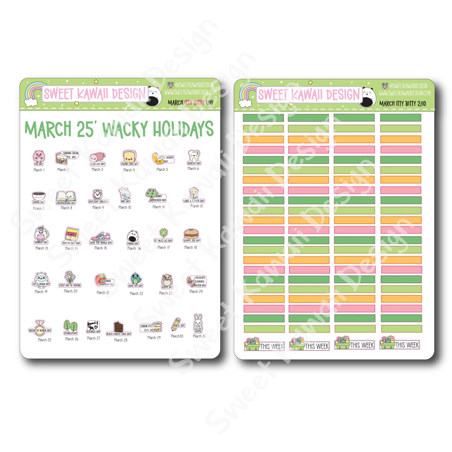 ITTY BITTY March 2025 Planner Bundle