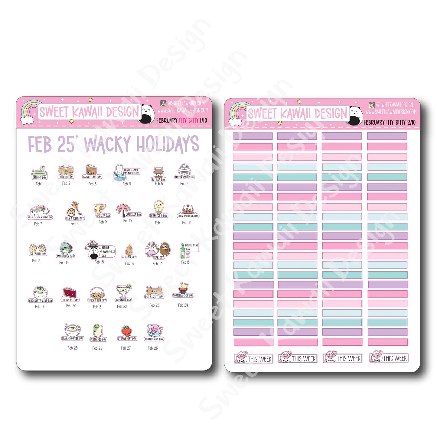 ITTY BITTY February 2025 Planner Bundle