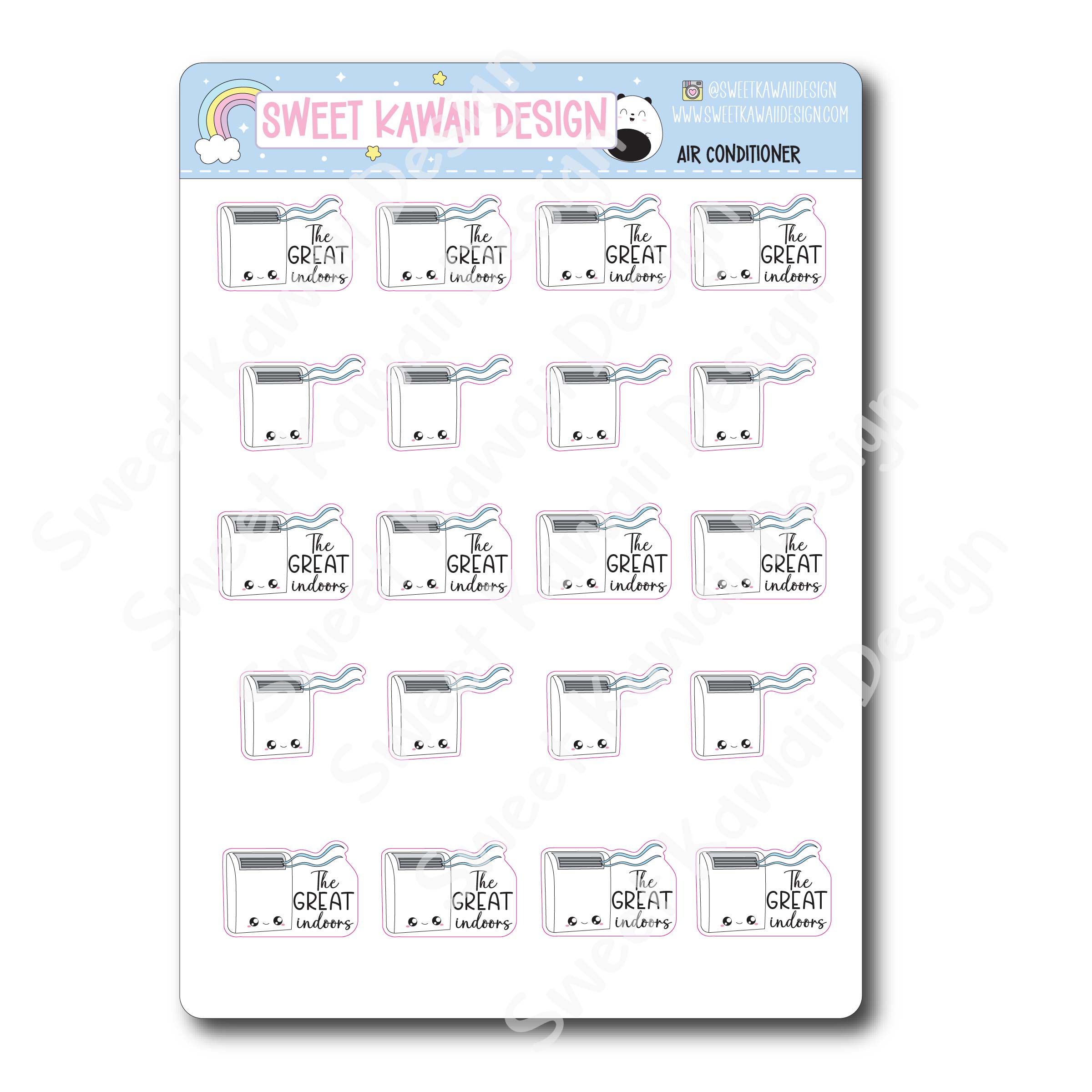 Kawaii Air Conditioner Stickers
