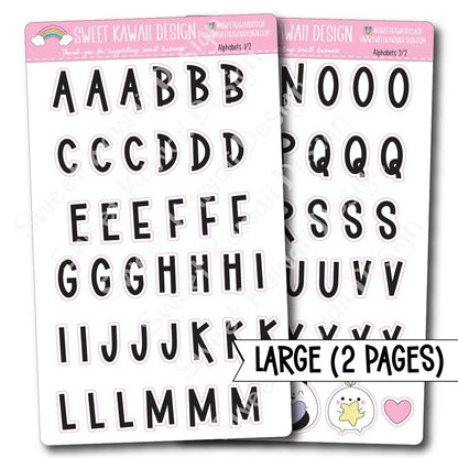 Alphabet Stickers - Options Available