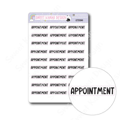 Lettering - Appointment