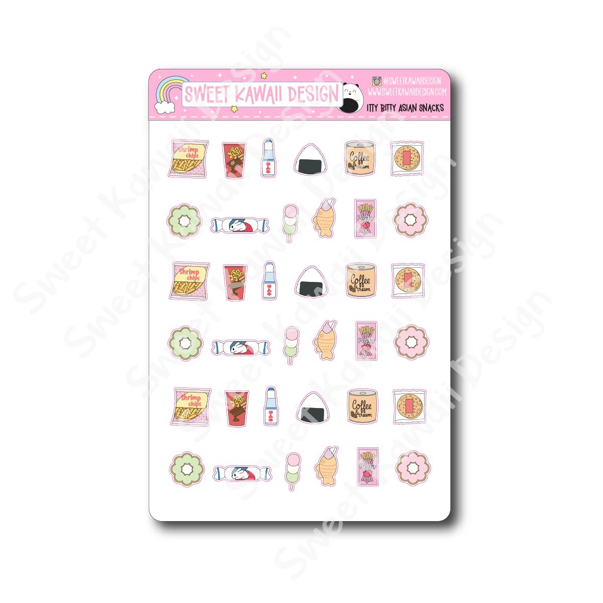 Kawaii Asian Snacks Stickers