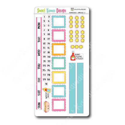 Kawaii Hobonichi Weeks Stickers - Summer BBQ