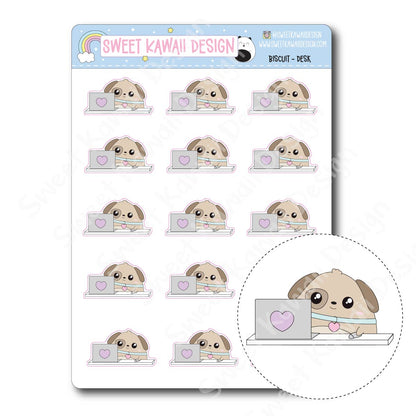 Kawaii Biscuit Stickers - Desk