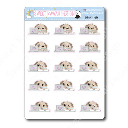 Kawaii Biscuit Stickers - Desk