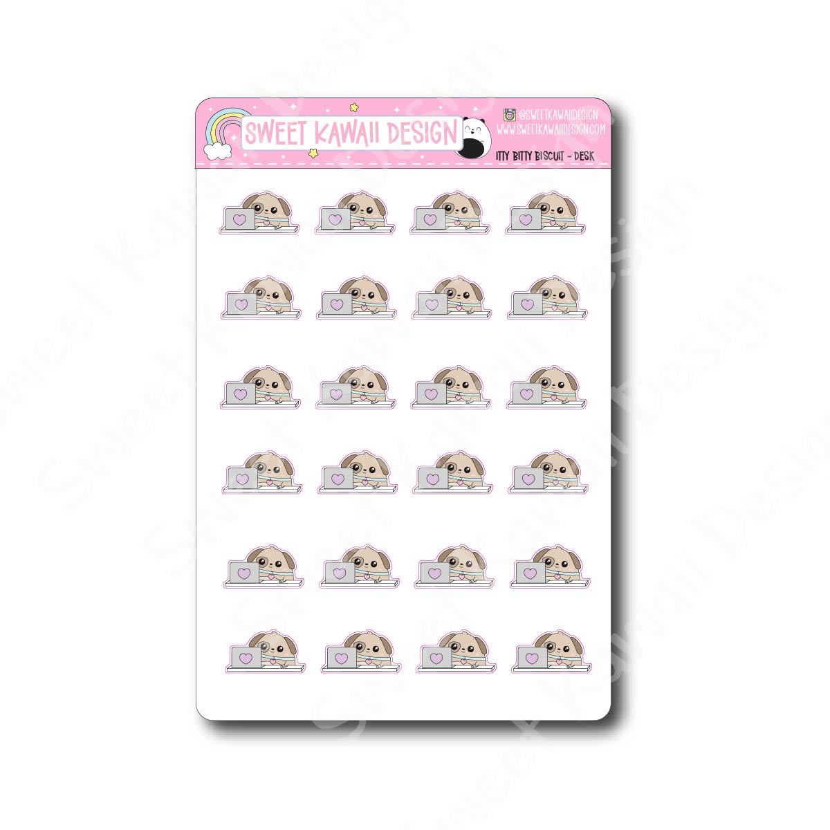 Kawaii Biscuit Stickers - Desk