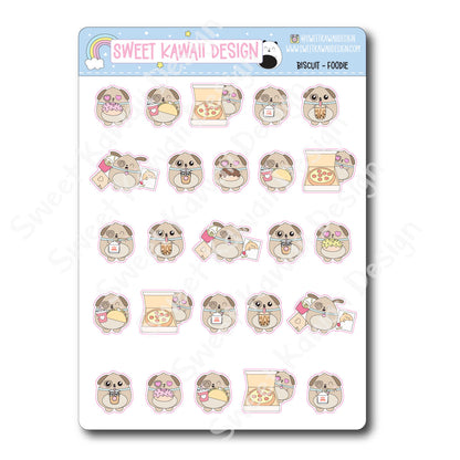 Kawaii Biscuit Stickers - Foodie