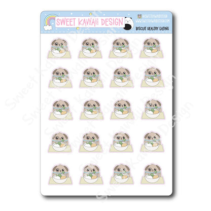 Kawaii Biscuit Stickers - Healthy Eating