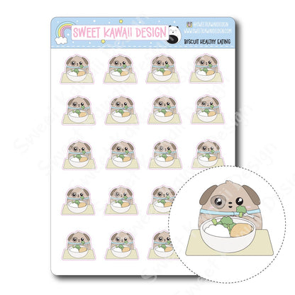 Kawaii Biscuit Stickers - Healthy Eating