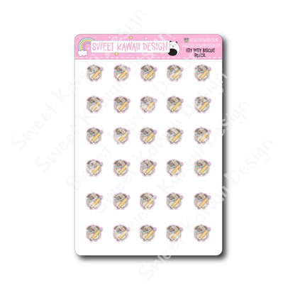 Kawaii Biscuit Stickers - Pencil