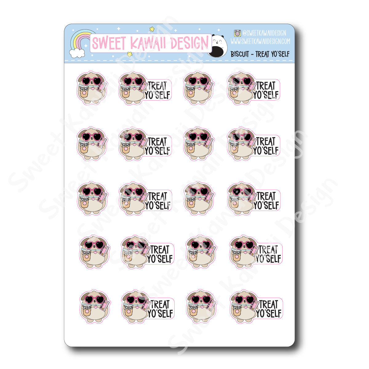 Kawaii Biscuit Stickers - Treat Yo' Self