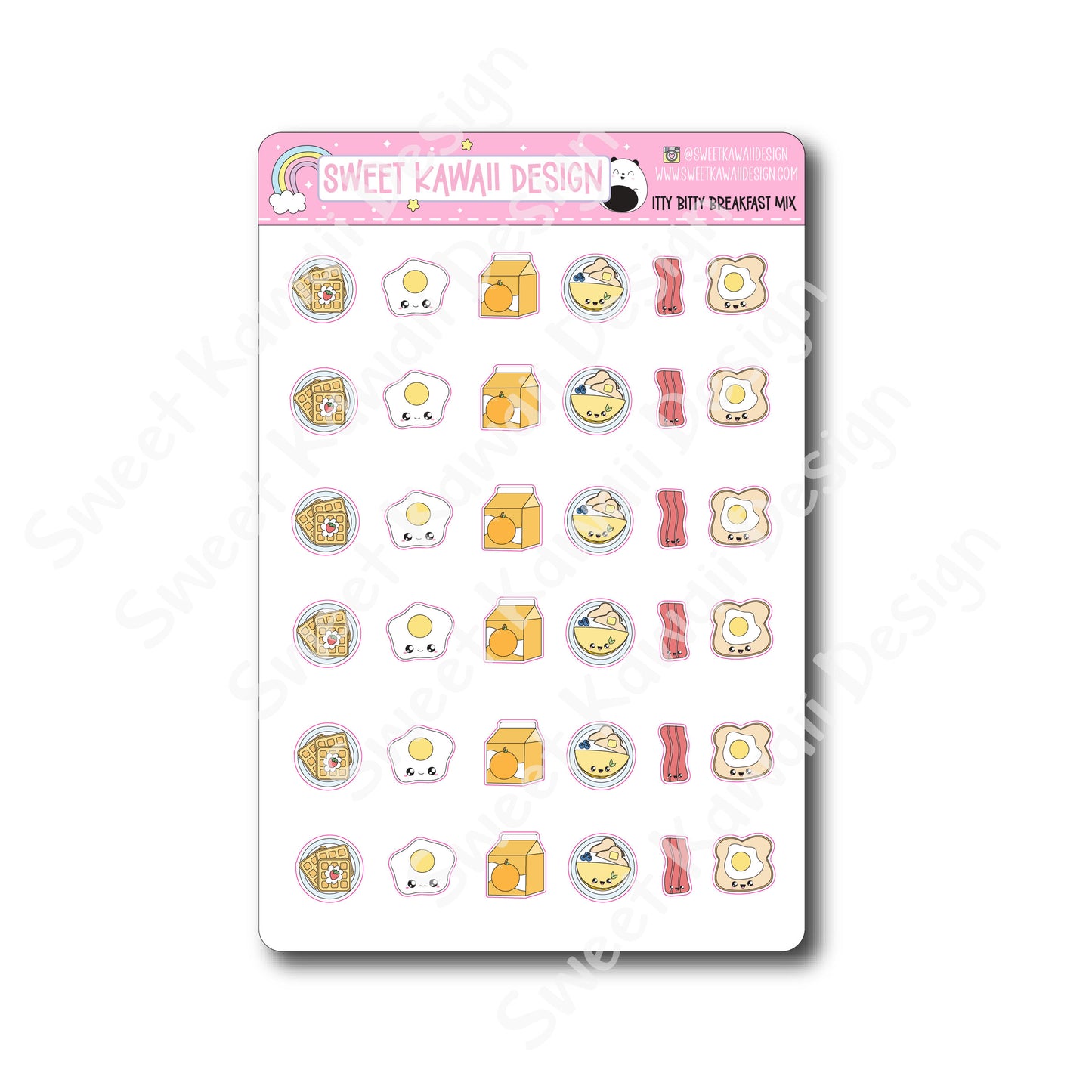 Kawaii Breakfast Mix Stickers