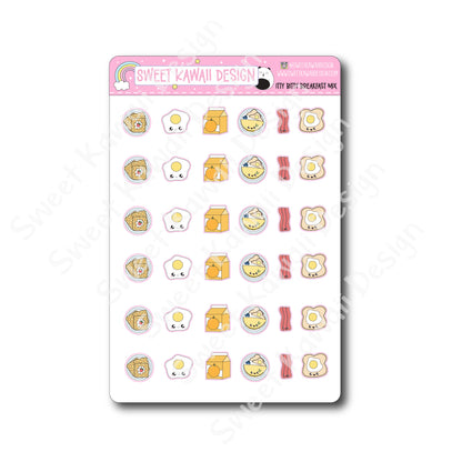 Kawaii Breakfast Mix Stickers