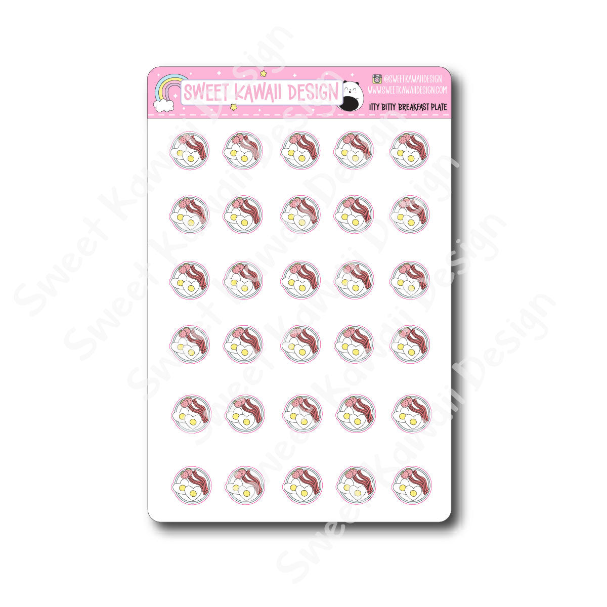 Kawaii Breakfast Plate Stickers