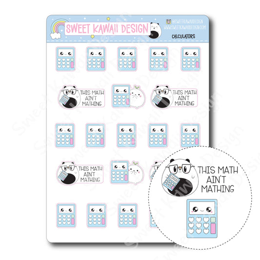 Kawaii Calculator Stickers