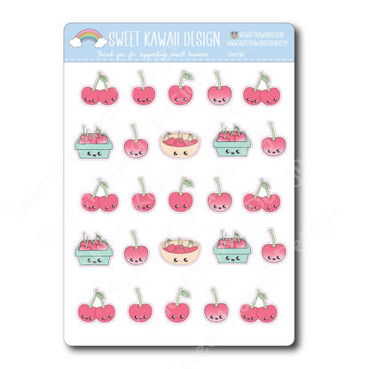 Kawaii Cherries Stickers