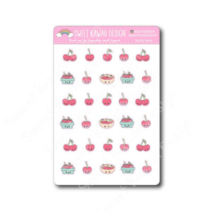 Kawaii Cherries Stickers