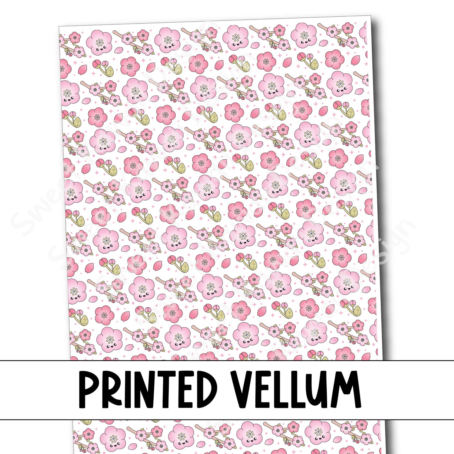 Printed Vellum - Cherry Blossoms