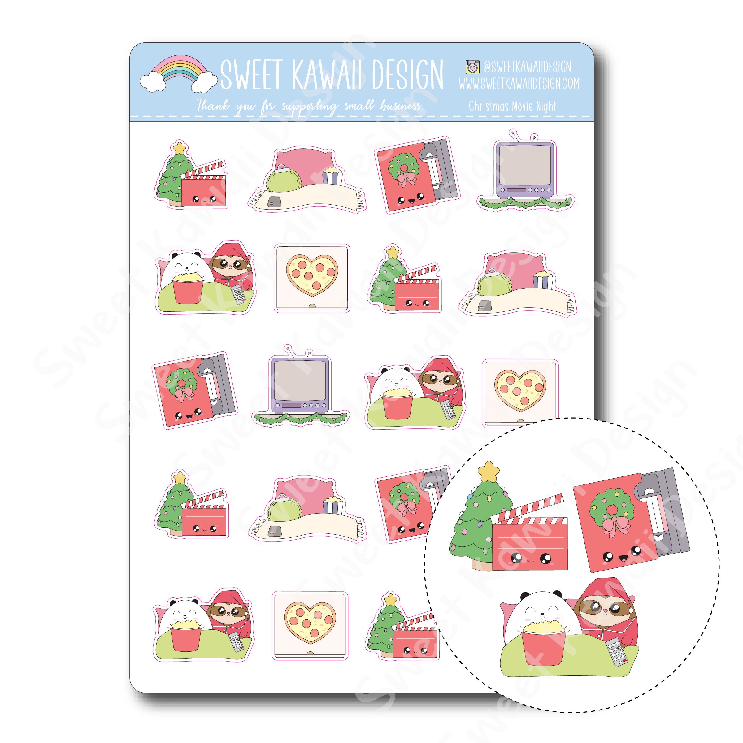 Kawaii Pirate Deco (Large) Stickers – Sweet Kawaii Design