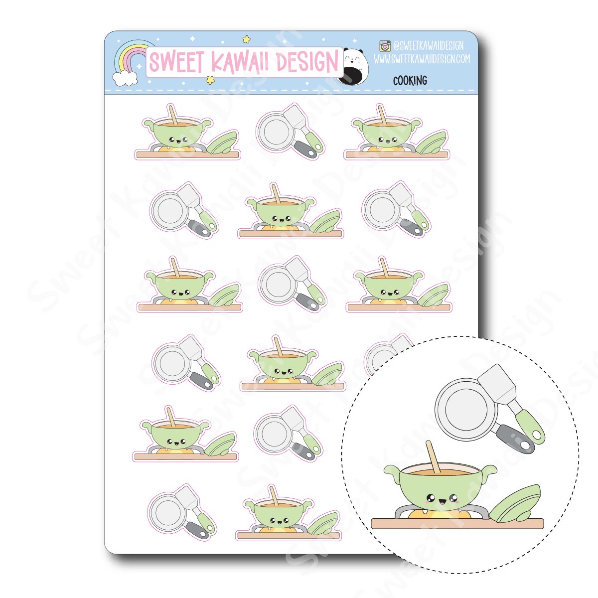 Kawaii Cooking Stickers