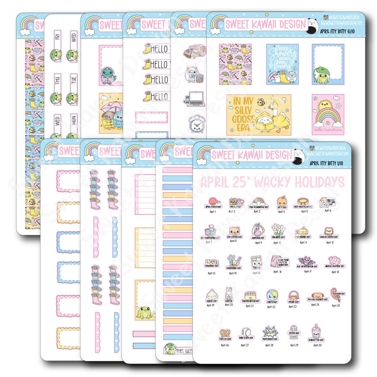 ITTY BITTY April 2025 Planner Bundle