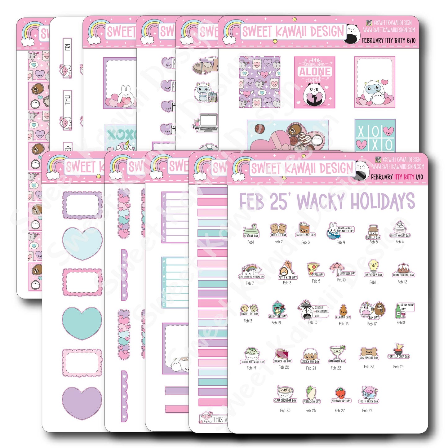 ITTY BITTY February 2025 Planner Bundle