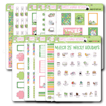 ITTY BITTY March 2025 Planner Bundle