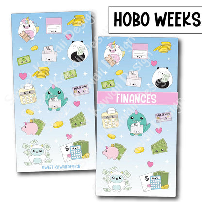 Planner Cover Stickers - Sizes Available - Finances