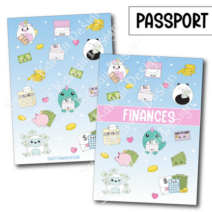 Planner Cover Stickers - Sizes Available - Finances