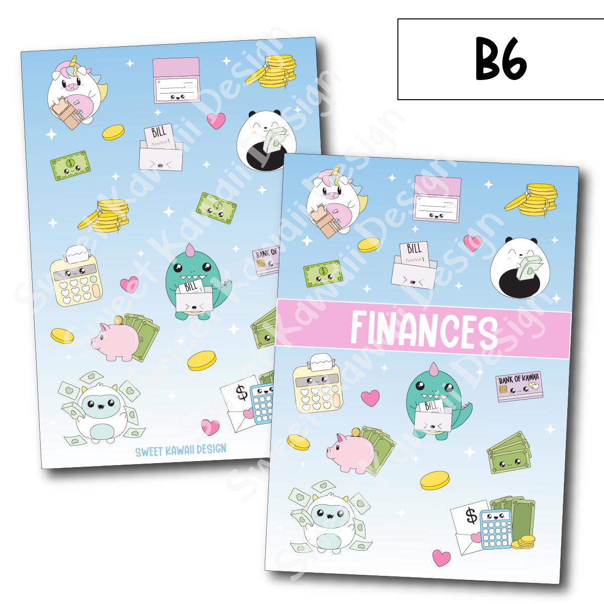 Planner Cover Stickers - Sizes Available - Finances