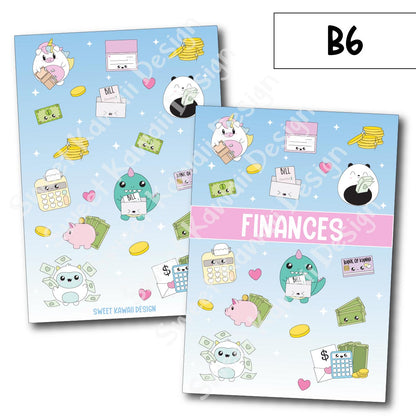 Planner Cover Stickers - Sizes Available - Finances