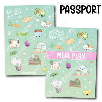 Planner Cover Stickers - Sizes Available - Meal Plan