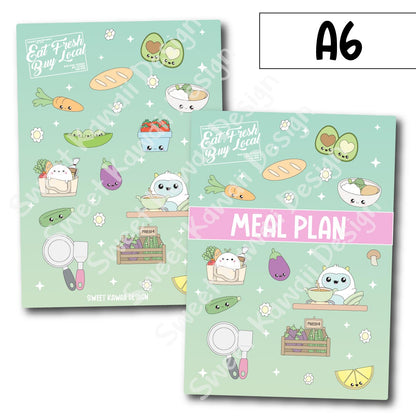 Planner Cover Stickers - Sizes Available - Meal Plan