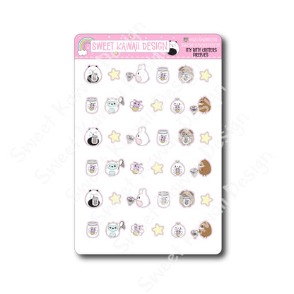 Kawaii Critter Stickers - Fireflies