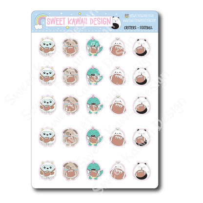 Kawaii Critters Stickers - Football