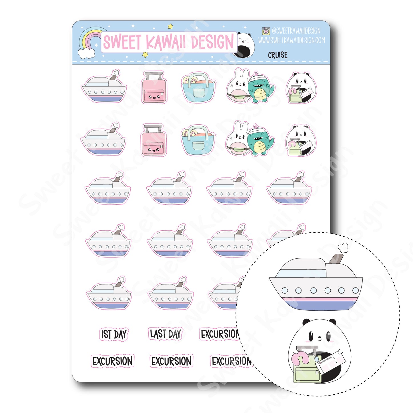 Kawaii Cruise Stickers