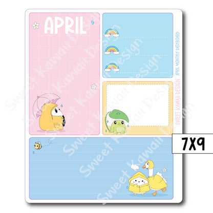 Kawaii Monthly Dashboard - April - Sizes Available