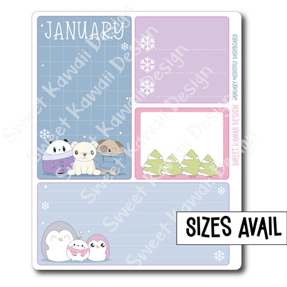 Kawaii Monthly Dashboard - January - Sizes Available