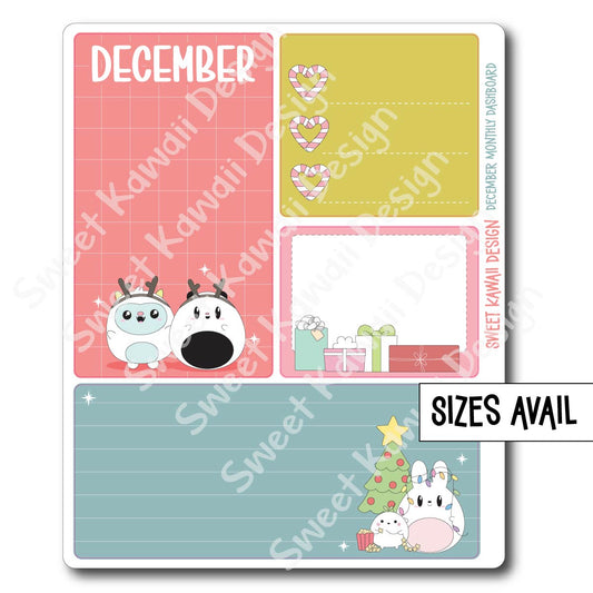 Kawaii Monthly Dashboard - December - Sizes Available