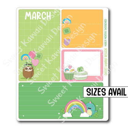 Kawaii Monthly Dashboard - March - Sizes Available