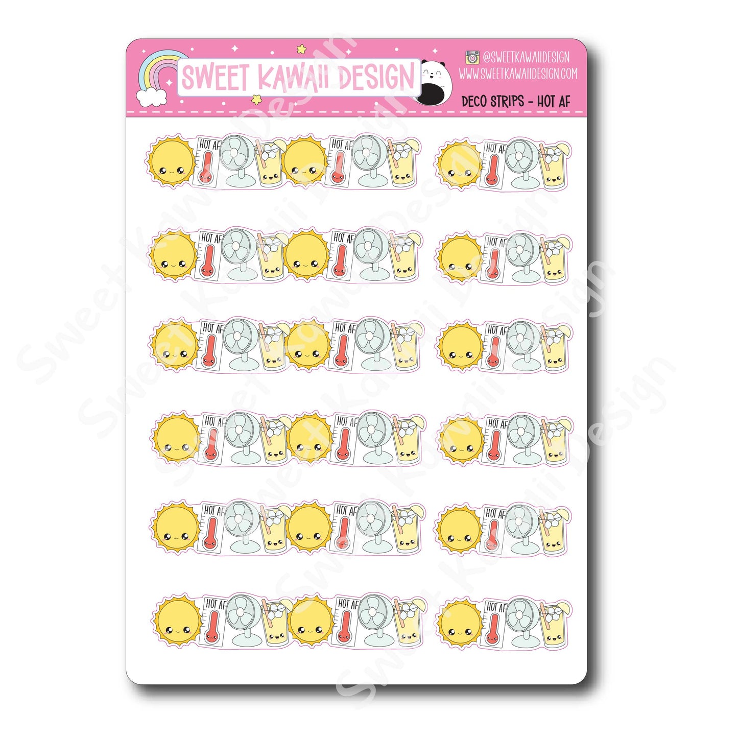 Kawaii Deco Strip Stickers (washi strip/border) - Hot AF