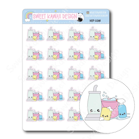 Kawaii Deep Clean Stickers