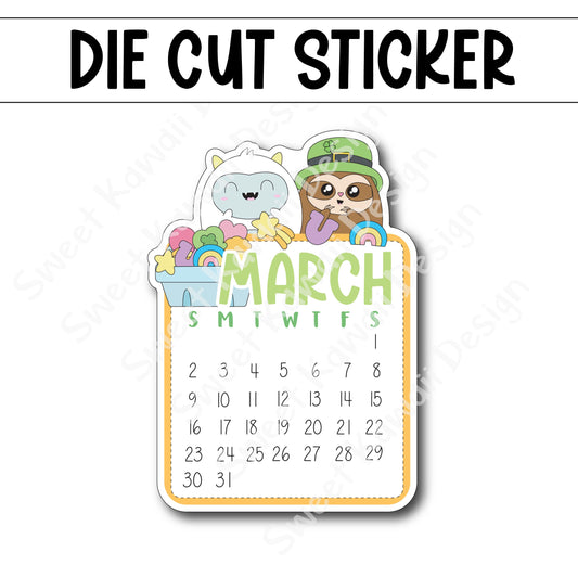 March 2025 Monthly Die Cut Sticker