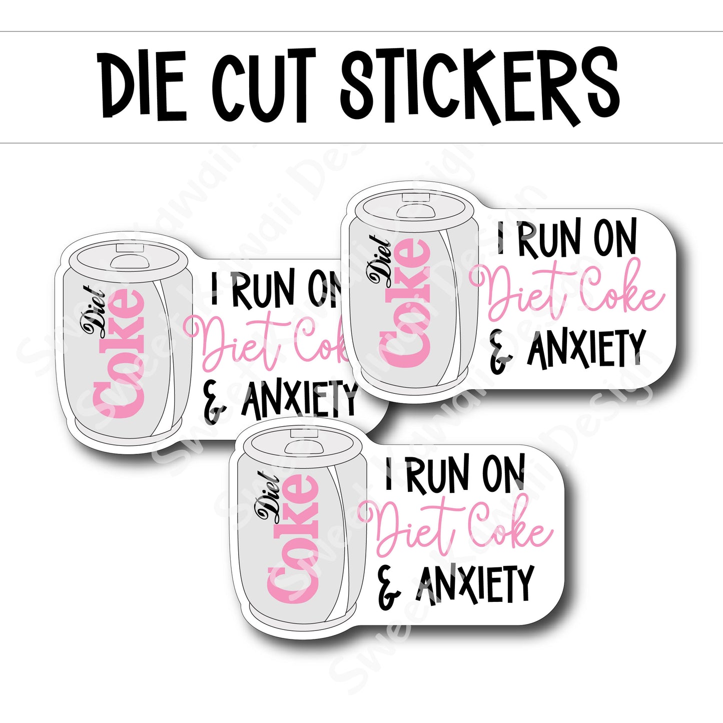 Kawaii Diet Soda Die Diecut Sticker Set