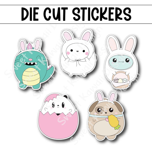 Kawaii Easter Critters Diecut Sticker Set