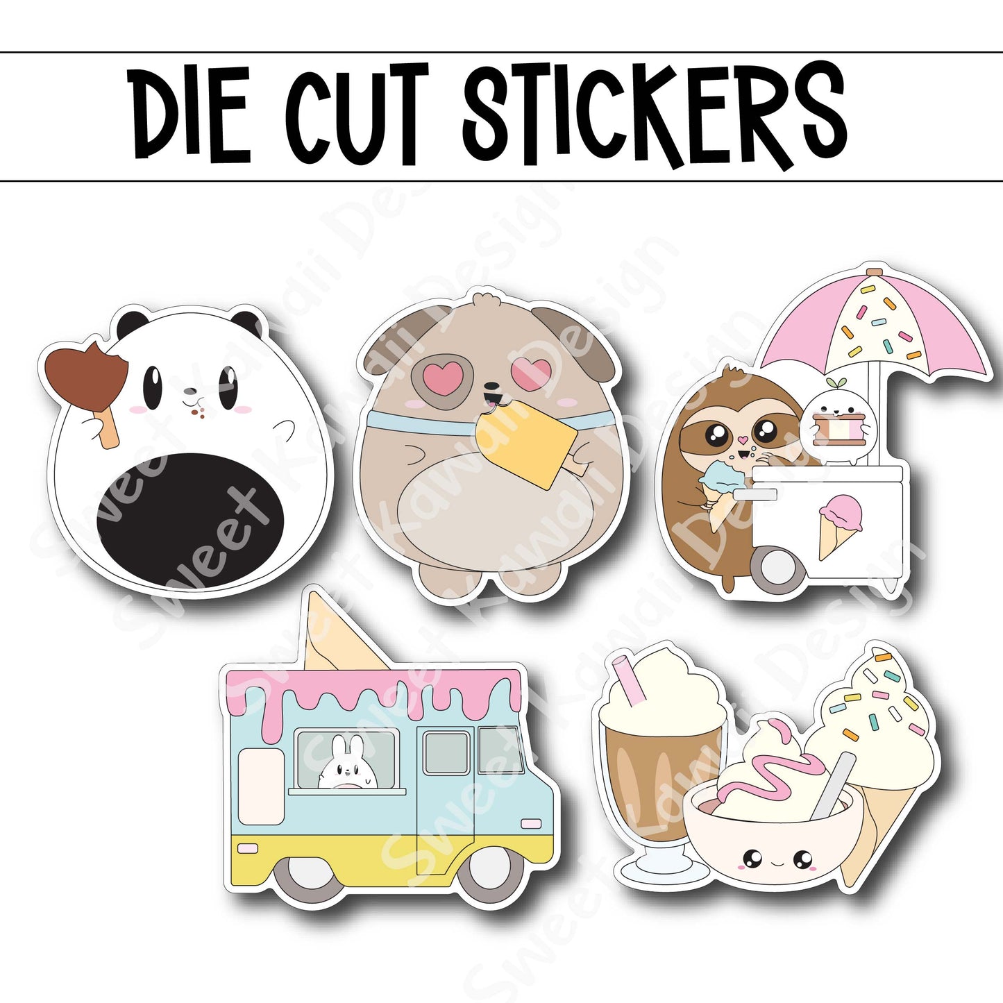 Kawaii Ice Cream Dreams Diecut Sticker Set