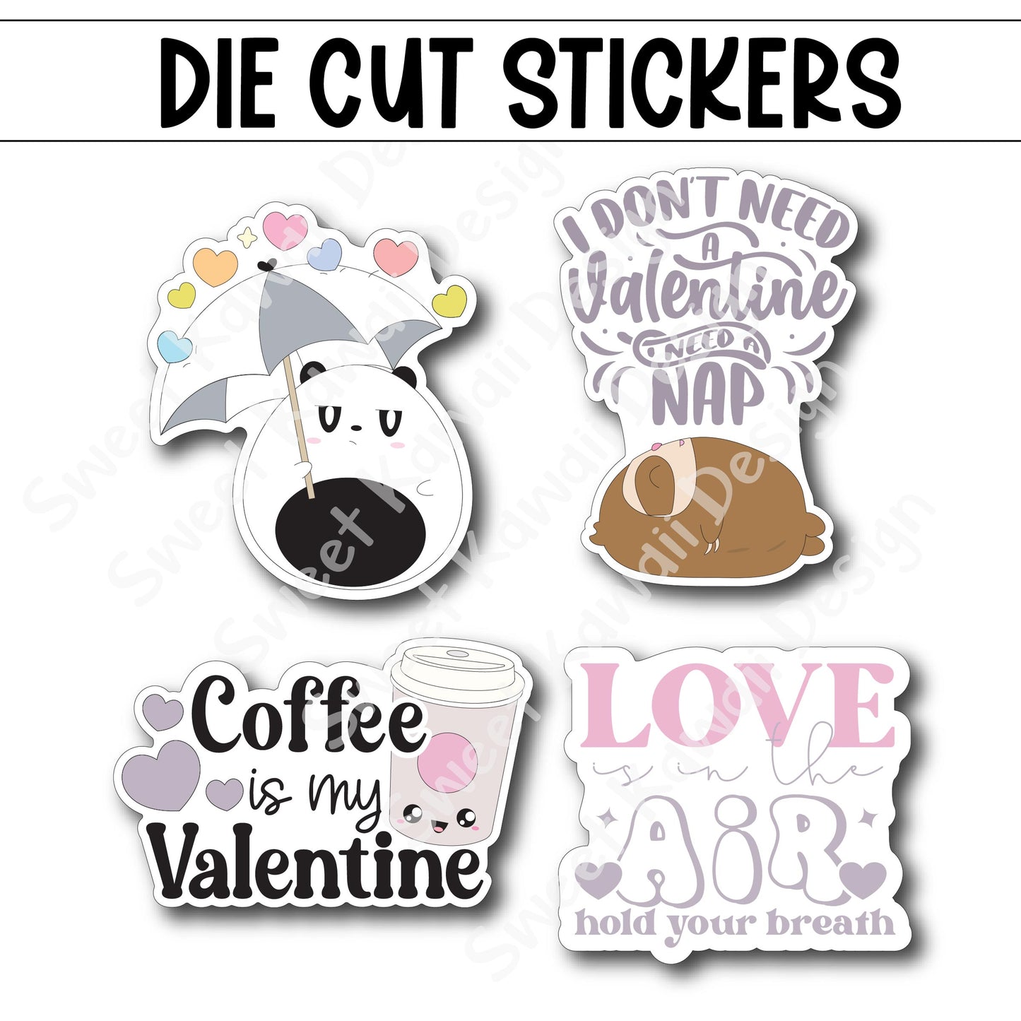 Kawaii Love Stinks Diecut Sticker Set