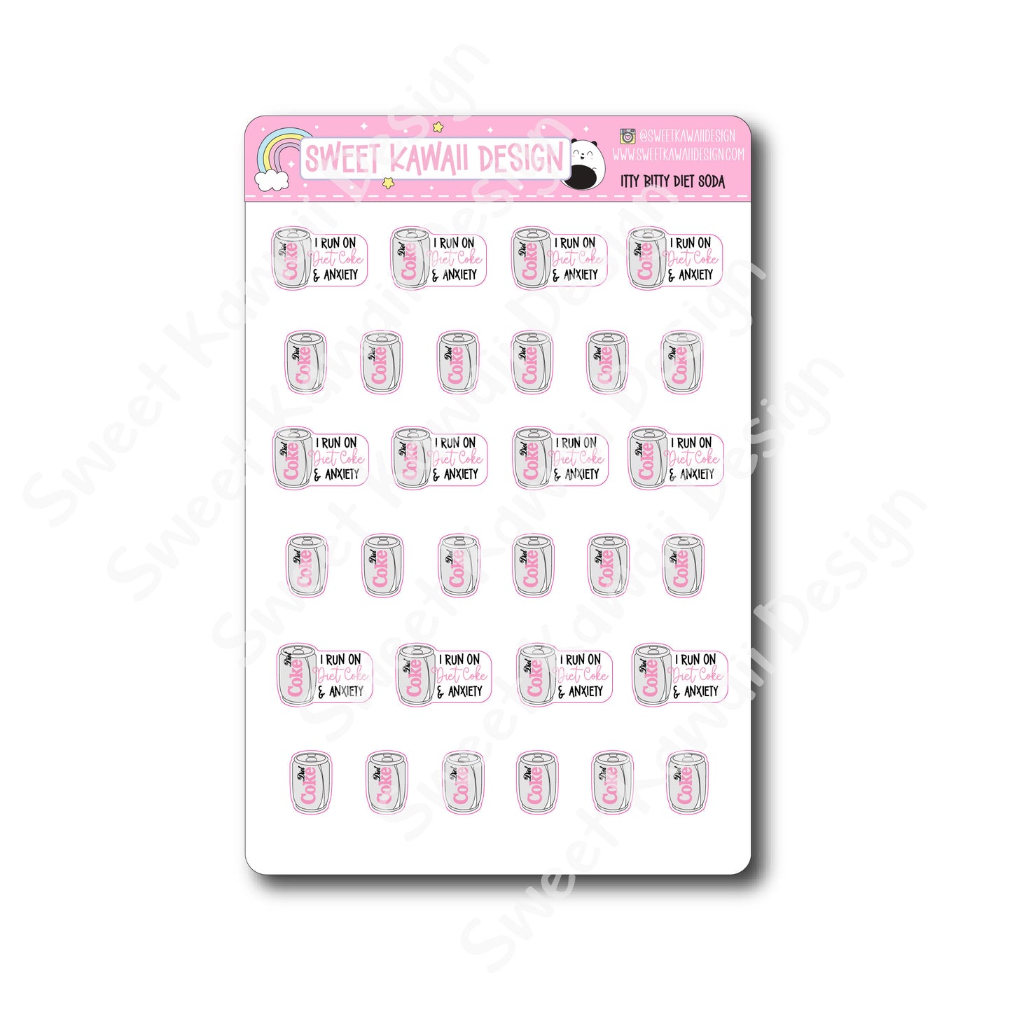 Kawaii Diet Soda Stickers