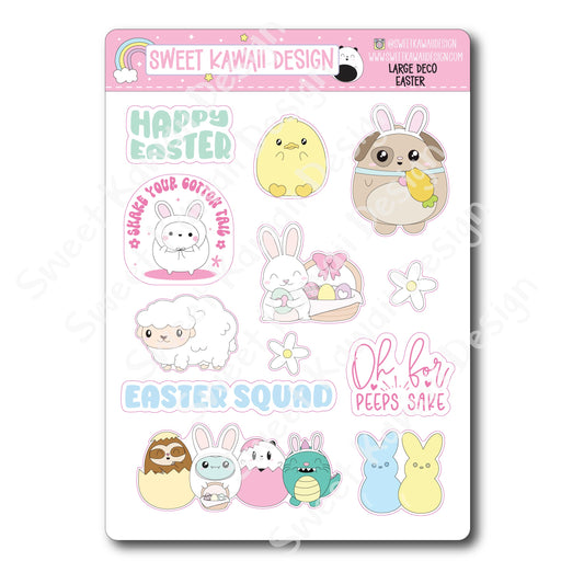 Kawaii Easter Deco (LARGE) Stickers