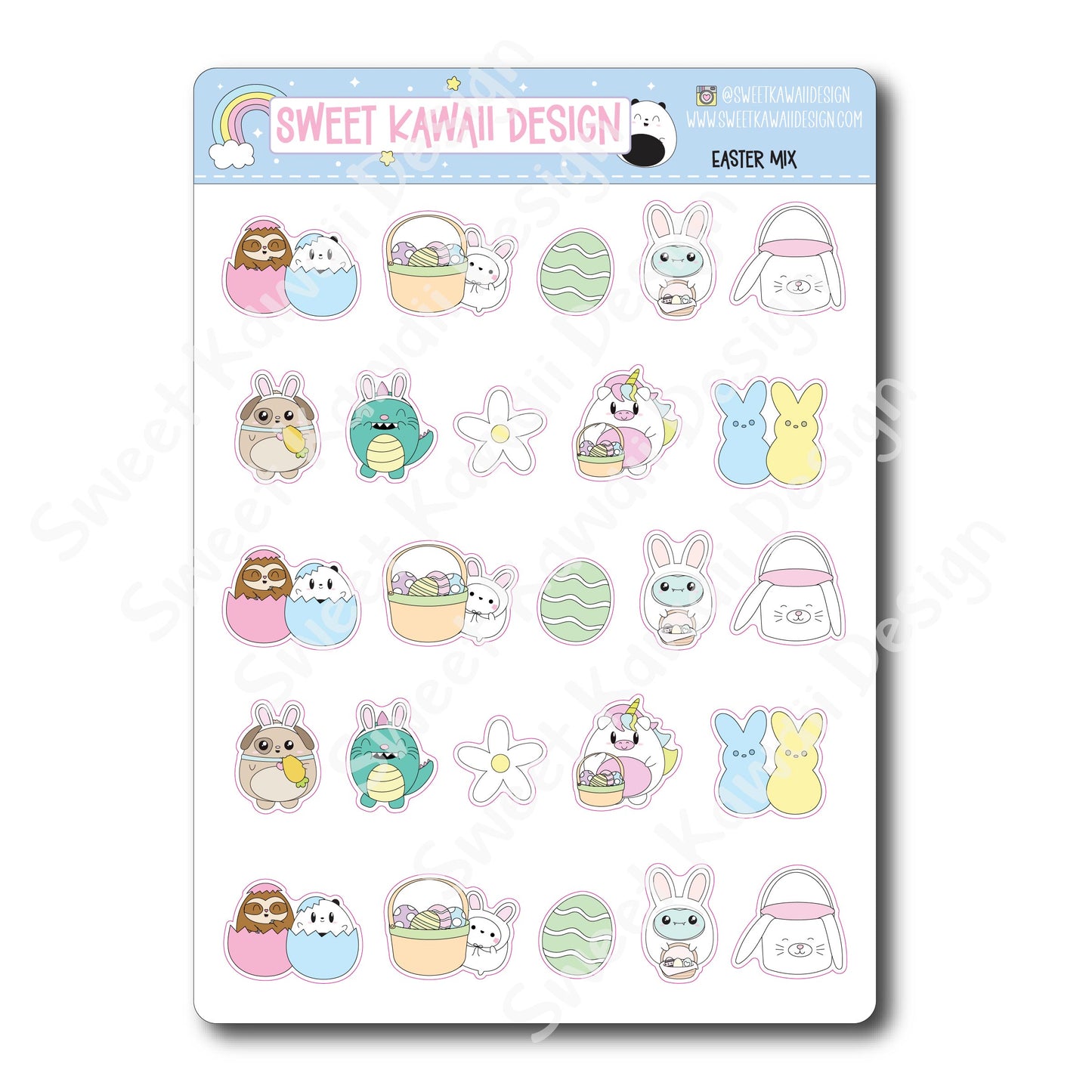 Kawaii Easter Mix Stickers